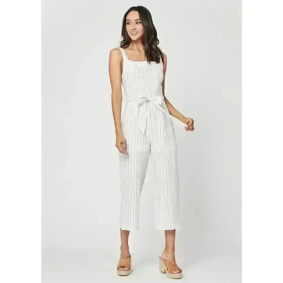 Lost‎ + Wonder Gabriela Jumpsuit White/Blue Size Medium - Picture 3 of 16